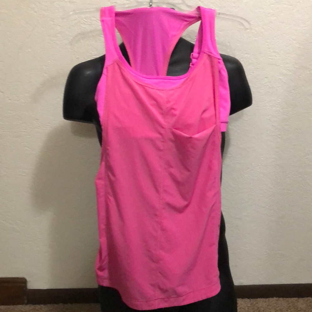 Lululemon pink built in bra tank top
